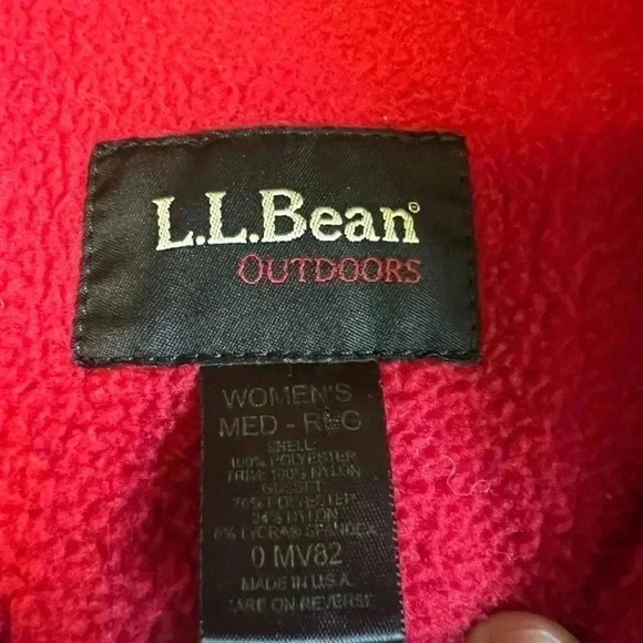 Vintage Women’s Size Medium Red  and Black Fleece Zip Up - Picture 3 of 5